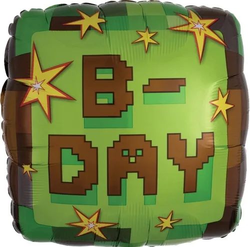 Vista 8 de Videojuego 10º cumpleaños suministros Miner Pixelated TNT globo ramo decoraciones