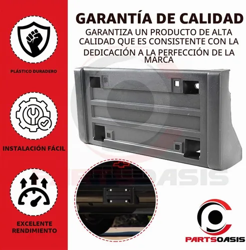 Vista 3 de Nuevo soporte de matrícula frontal de repuesto para Chevy/para GMC C/K Pickup de tamaño completo 1988-2002 con tira de impacto ajuste directo que