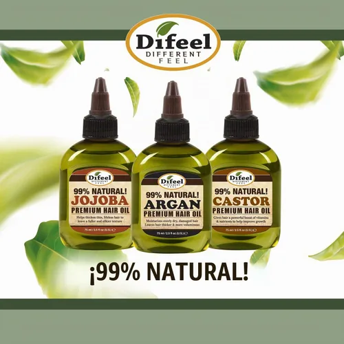 Vista 4 de Difeel Colección de aceites esenciales para el cabello natural de primera calidad, juego completo de 12 piezas