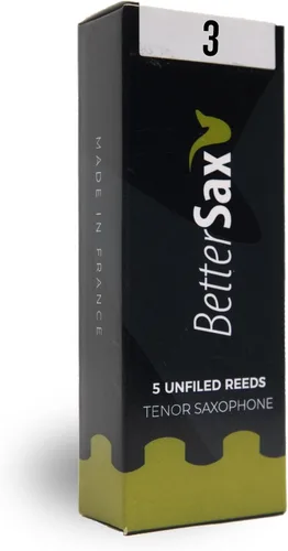 Vista 7 de BetterSax Cañas de corte de jazz para saxofón Tenor, fuerza 2.0, paquete de 5 para una calidad de sonido superior, perfectas para actuaciones