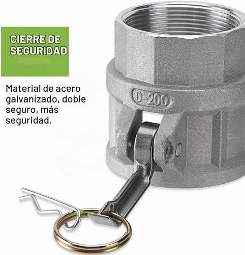 Vista 5 de SPARKWHIZ 2 piezas de accesorios de manguera Camlock de aluminio (parte de 2" D) con leva y ranura + 2 piezas de accesorios de manguera de aluminio