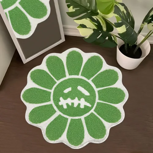Vista 15 de Trippy Alfombra de Cara Feliz Alfombras Geniales Tufted de Secado Rápido Tapetes de Baño para Baño Antideslizantes Tapete de Baño Absorbente de Agua
