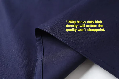 Vista 16 de Jeelow Delantal de cocina de algodón o sarga de algodón para hombres y mujeres, ajustable con bolsillos ajustables