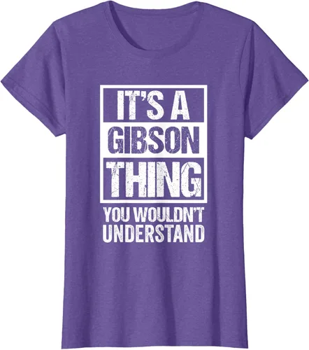 Vista 21 de It's A Gibson Thing You would Not Understand - Camiseta con nombre familiar, Negro, S