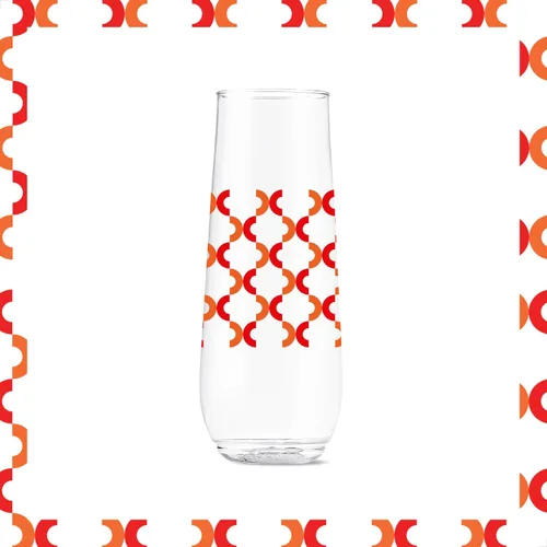 Vista 4 de TOSSWARE POP - Juego de 6 vasos estampados de plástico transparente de 9 onzas, de alta calidad, reciclables, irrompibles y cristalinos