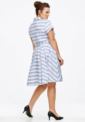 Vista 5 de Ellos Vestido Sandy Shirtwaist de talla grande para mujer