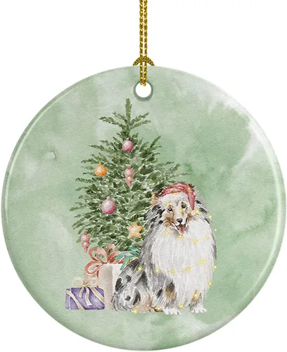 Vista 49 de Caroline's Treasures Bulldog, Bulldog inglés #2 y árbol de cerámica adorno colgante para árbol de Navidad, decoración colgante para el hogar