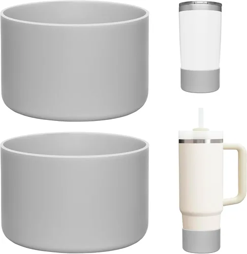 Vista 15 de 2 Pcs Silicone Boot Protector for YETI Rambler 20/30oz, 10oz Tumbler Silicone Sleeve for Stanley Quencher 14/20/30oz , Anti-Slip, Anti-Scratches