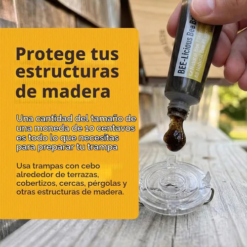 Vista 3 de Best Bee Brothers Bee-Licious - Señuelo de abeja carpintero totalmente 1 Paquete