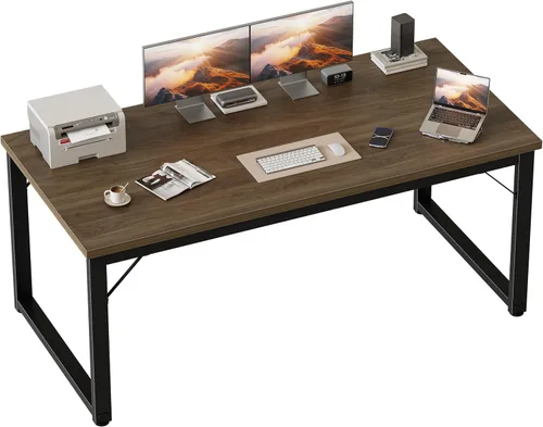 Vista 114 de Mericonia Escritorio para computadora, escritorio de juegos para espacios pequeños, mesa de estilo moderno y simple para oficina en casa, mesa
