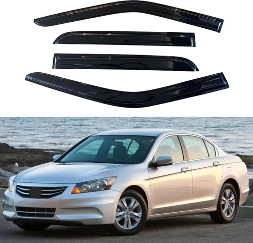 Vista 70 de IG - Visera para ventana para Ford Bronco y F150-F350 1980-1996, deflector lateral tipo cinta adhesiva, resistente, contra lluvia y viento