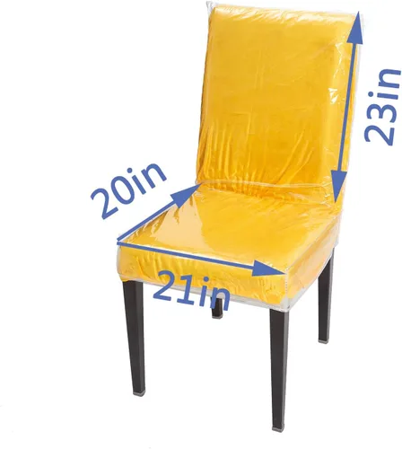 Vista 3 de Funda de plástico para silla de comedor de 21 x 20 pulgadas, protector de asiento libre de arañazos de gatos y perros, manchas, protectores