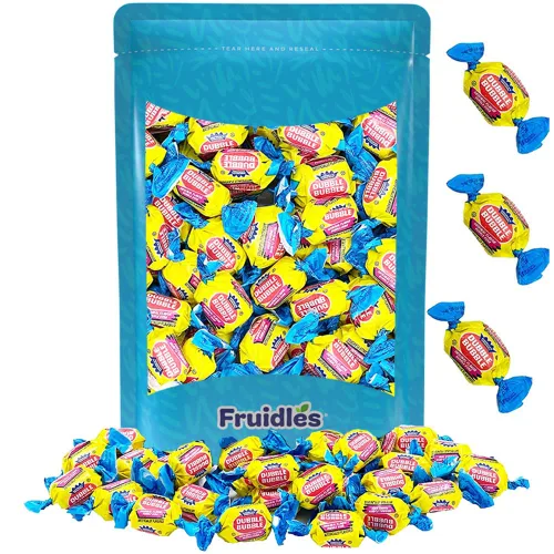 Vista 6 de Fruidles Bolas de goma de mascar de doble burbuja con sabor a frutas originales y mixtas, golosinas de bufé de caramelos, parve certificado Kosher