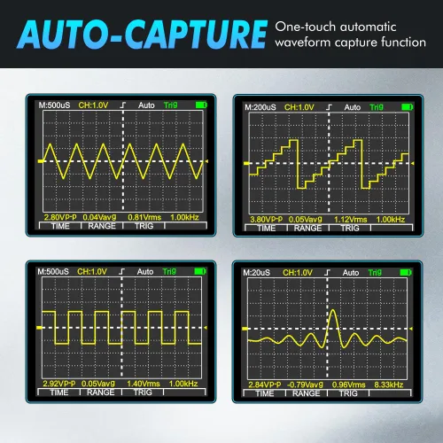 Vista 11 de Multímetro osciloscopio, multímetro digital inteligente 2 en 1, multímetro osciloscopio de mano LED profesional con función de captura automática
