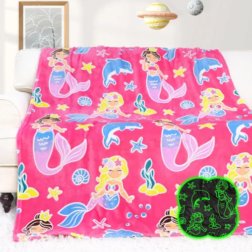Vista 11 de HWING Manta de Gato Negro que Brilla en la Oscuridad - Regalos de Cumpleaños para Niñas Amantes de los Gatos, Mujeres, Adolescentes, Adultos