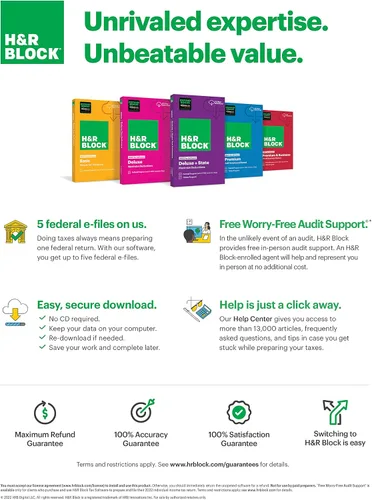 Vista 4 de H&R Block Software fiscal básico 2022 con oferta de bono de reembolso (exclusivo de mazón) [Descarga de Mac]