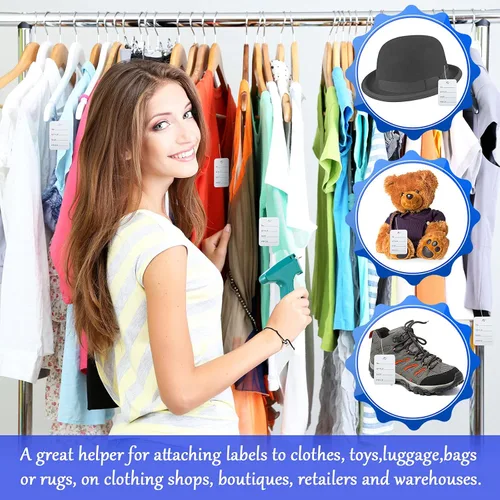 Vista 3 de Honoson 1121 piezas de precio de ropa, máquina de pistola de precio al por menor, fijador de pistola con etiqueta, púas estándar, agujas de metal