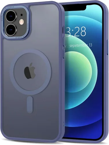 Vista 334 de Anuck - Funda magnética para iPhone 11 compatible con MagSafe, carcasa trasera mate translúcida dura, borde de TPU, delgada, resistente a impactos
