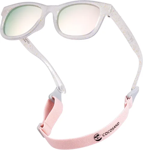 Vista 38 de COCOSAND Flexible Polarized Baby Sunglasses with Strap Beige