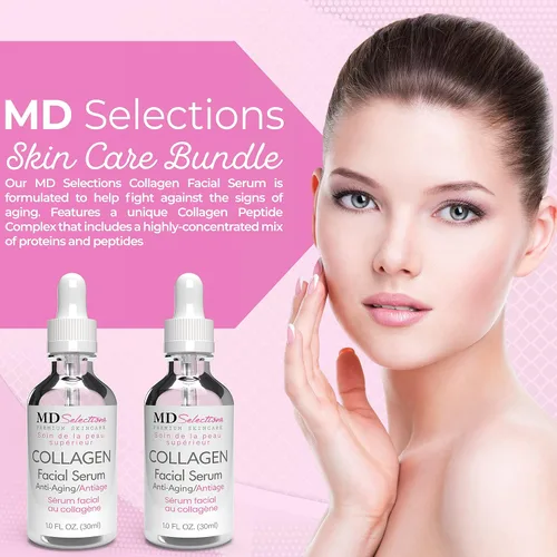 Vista 8 de Suero facial de colágeno apretado, firme y suave con péptido de colágeno y té verde, fórmula facial avanzada de reparación de colágeno