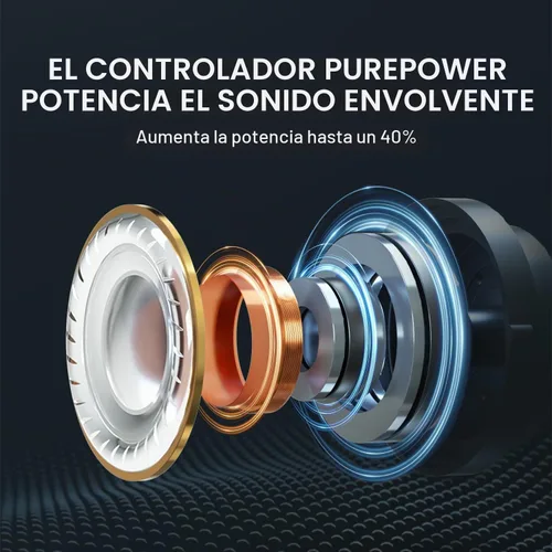 Vista 3 de 1MORE S50 Fit - Auriculares abiertos, auriculares Bluetooth inalámbricos Bluetooth 5.3 con 4 micrófonos, auriculares ligeros con ganchos