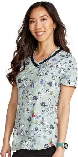 Vista 6 de Tooniforms Regalos de enfermera Mujer Scrubs Top Shaped V-Cuello Print TF769