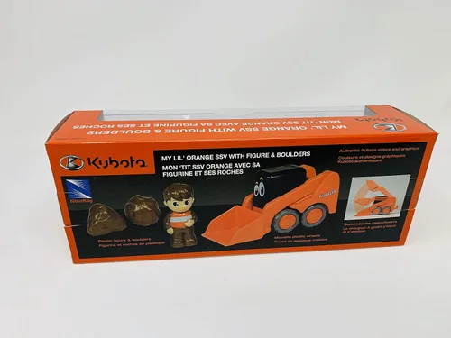 Vista 3 de NewRay Kubota - Juego de minicargadora para preescolar Lil' Orange
