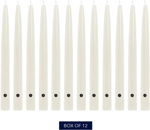 Vista 7 de Colonial Candle Handipt Collection - Vela cónica sin perfume, color blanco, 6 pulgadas, paquete de 12, hasta 4 horas de combustión