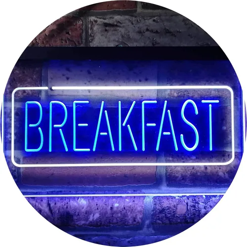 Vista 16 de ADVPRO All Day Breakfast Café - Letrero de neón LED de doble color, azul y rojo, 16 x 12 pulgadas, st6s43-i2862-br azul y Red