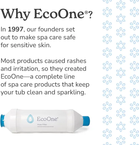 Vista 5 de EcoOne Spa Mensual Tratamiento de Spa Suave y Natural Limpiador Acondicionador para Tina de Hidromasaje, Piscina y Spa Limpiador para Tina