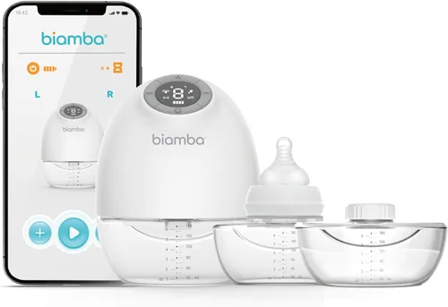 Vista 10 de Pump Pro - Extractor de leche portátil manos libres, bombas de lactancia materna portátiles de 6.1 fl oz con control de aplicación, sacaleches