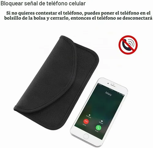 Vista 7 de Bolsa de bloqueo de señal, bolsa de protección con GPS RFID Faraday, funda de protección para teléfono celular y llavero de automóvil, antirastreo