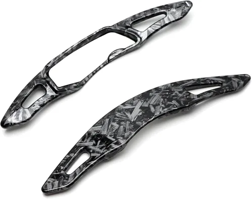 Vista 5 de iJDMTOY Extensiones de palanca de cambios de paleta de paletas de fibra de caron forjada más grandes compatibles con Subaru BRZ Impreza WRX Legacy