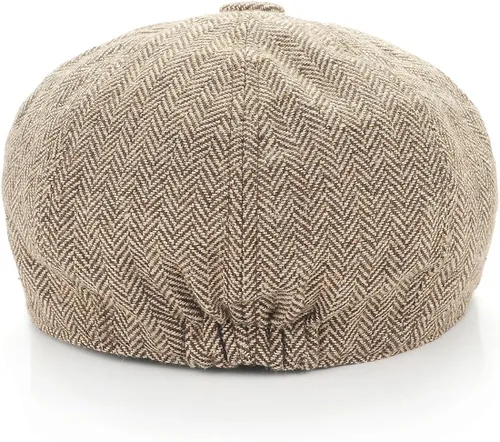 Vista 3 de Gatsby Newsboy Hat Men Women Classic Herringbone 8 Panel Trendy Tweeb Flat Cap