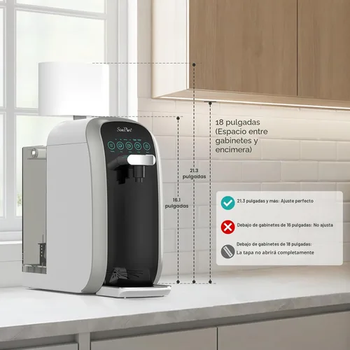 Vista 3 de SimPure Y7P-BW Filtro de agua de ósmosis inversa UV para encimera, certificado NSF/ANSI 58, sistema de filtración de agua RO de 4 etapas