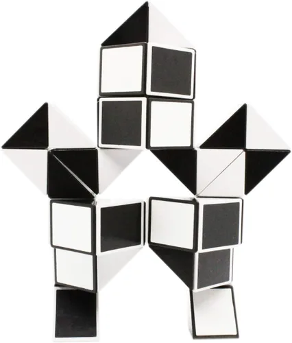 Vista 2 de Mipartebo Magic Snake Cube Twist Puzzle 48 cuñas de gran tamaño Twist Fidget Serpiente Juguetes para Niños Bebé Negro