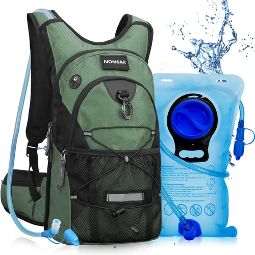 Vista 12 de NONSAR Mochila de hidratación de 3L con bolsa de agua, mochila de agua aislada para mujeres, hombres, niños, mantiene los líquidos frescos hasta 5