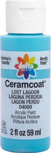 Vista 4 de Delta Creative Pintura multisuperficie, 2 oz, cascada