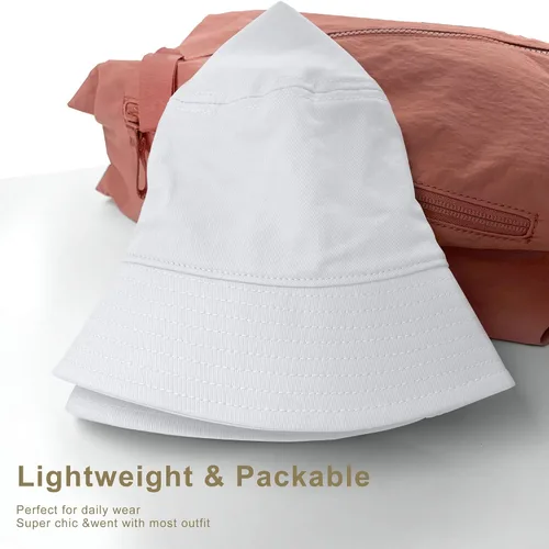 Vista 54 de GADIEMKENSD Sombrero de pescador 100% algodón, unisex, protección solar UPF 50, ligero, plegable