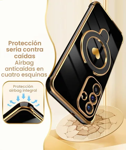Vista 6 de Funda para Samsung Galaxy S25/S24 con soporte, color negro S24/S25 - Negro