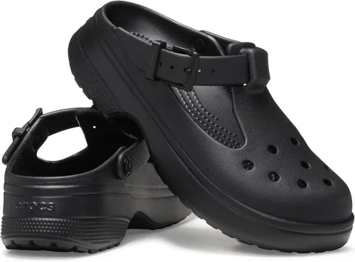 Vista 6 de Crocs Zuecos clásicos Mary Jane para mujer Negro