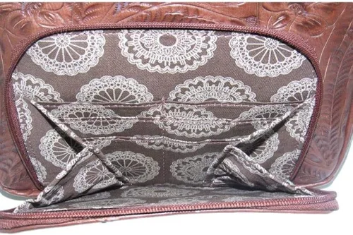 Vista 4 de American West Lariats & Lace - Bolso de piel con compartimento para cartera
