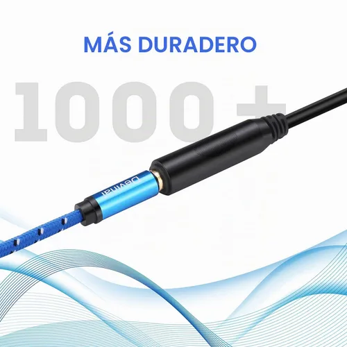 Vista 2 de Cable de extensión TRS macho a 1/4 de pulgada para auriculares hembra de 0.250 in, cable de extensión de guitarra para auriculares, cable de audio