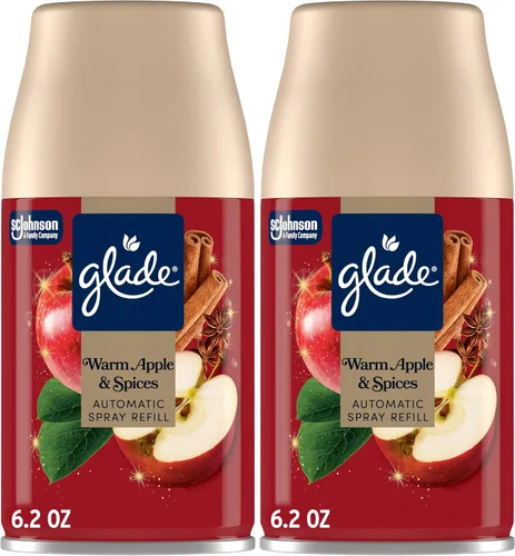 Vista 8 de Glade Recambio automático en aerosol, ambientador, manzana caliente y especias, 6.2 onzas