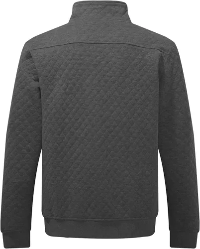 Vista 7 de JMIERR Sudadera acolchada para hombre, casual, de manga larga, cuello alto, con botones