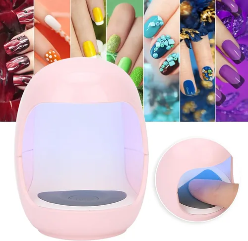 Vista 8 de Mini secador de uñas LED USB, lámpara secadora de esmalte de uñas de gel, temporizador múltiple de secado rápido, máquina portátil de curado de uñas