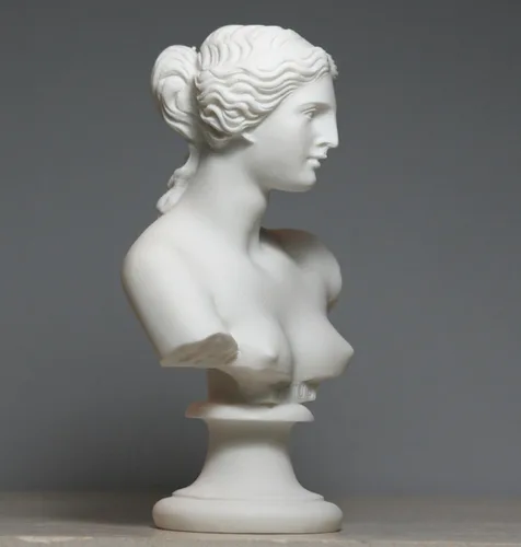 Vista 5 de Busto cabeza diosa afrodita de Milos Venus Alabastro estatua escultura 5.9 pulgadas