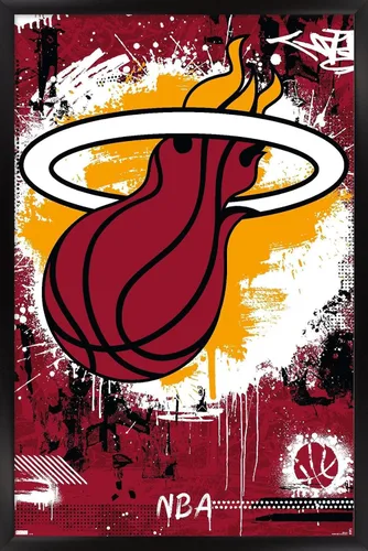 Vista 8 de Trends International NBA Miami Heat - Póster de pared con logotipo Maximalist 23