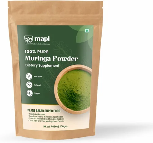 Vista 11 de MAPL Amla Powder (7.05 oz) – Superalimento indio orgánico para el cuidado del cabello Grosella espinosa india/polvo de amalaki 100% puro Apoya