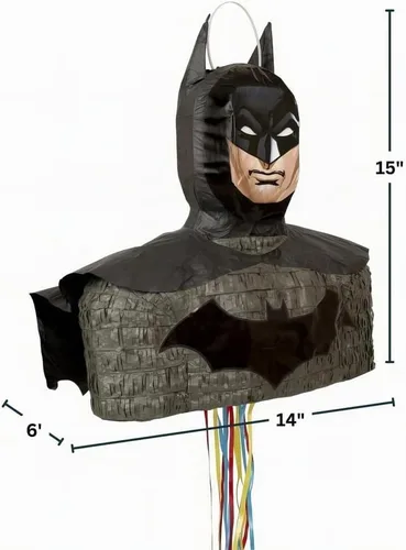 Vista 2 de Piñata de Batman, Piñata 3D, talla única , Multicolor